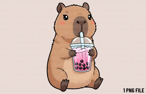 Adorable Capybara Kawaii Clipart for Creative Projects