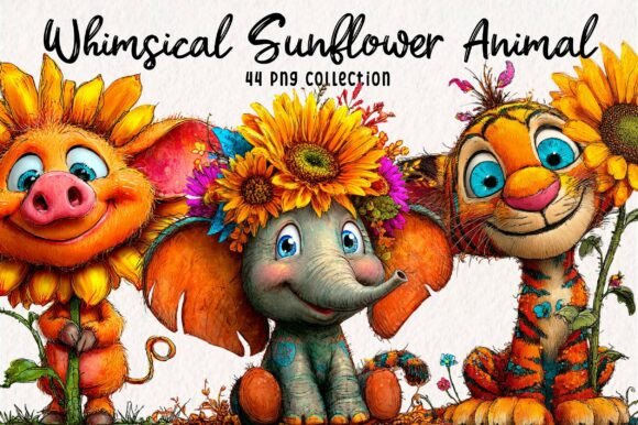 Bringing Joy to Your Projects: A Guide to Whimsical Sunflower Animal Png Clipart