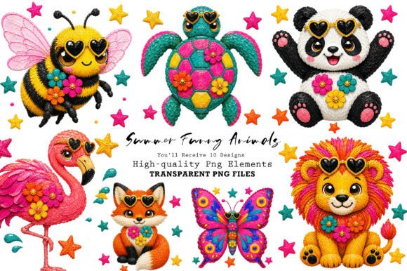 Cute Summer Animal Clipart: A Designer's Warm-Weather Asset