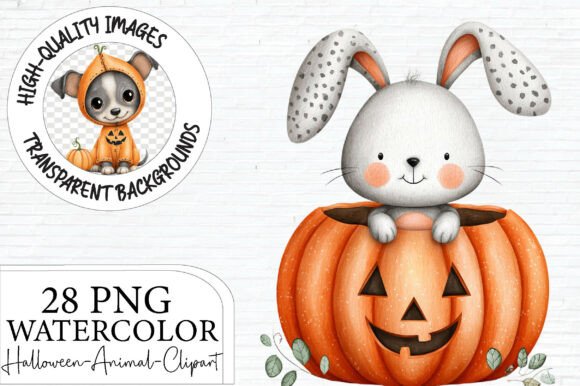 Halloween Cute Animal Clipart: Design Assets for Modern Projects