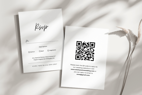 Minimalist Wedding Response Qr Code: Modern RSVP Simplicity