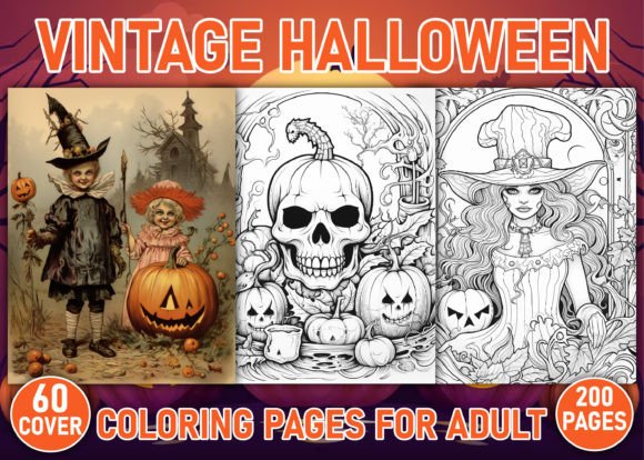Rediscover Nostalgia with 200+ Vintage Halloween Coloring Pages