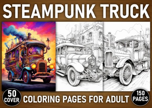Steampunk Truck Coloring Pages: Creative Fuel for Adults