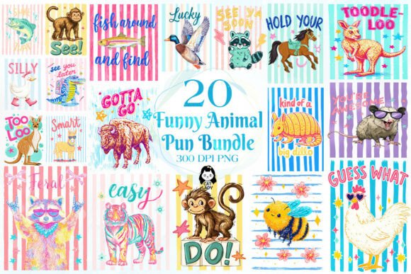 Unleash Your Creative Side with This Funny Animal Pun Bundle