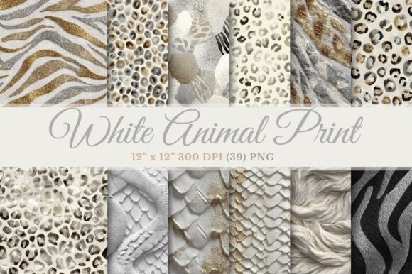 White Animal Print Seamless Digital Paper: A Designer's Go-To Asset